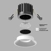Миниатюра фото встраиваемый светодиодный светильник maytoni round dl058-12w3k-w | 220svet.ru